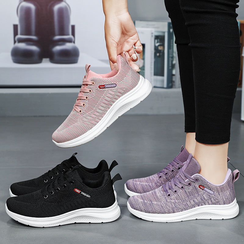 Damen Leichte Fitness Sneakers mit atmungsaktivem Mesh-Obermaterial R&B