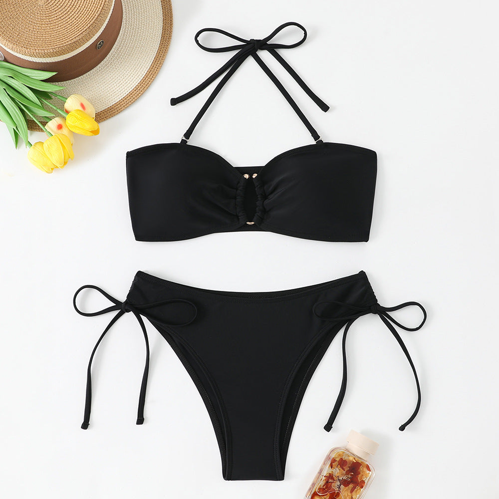 Damen Bandeau-Bikini-Set mit verstellbaren Trägern R&B