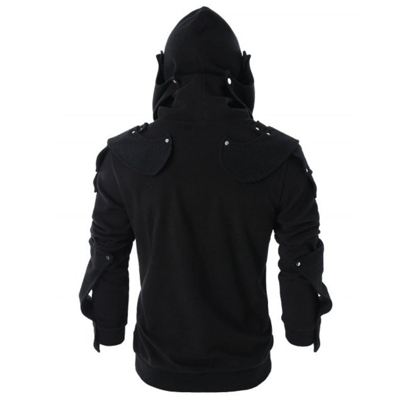 Herren stylischer Hoodie mit innovativem Kragen und praktischen Taschen R&B