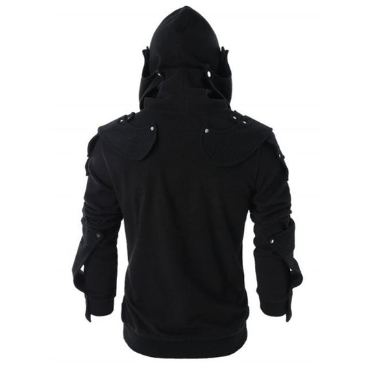 Herren stylischer Hoodie mit innovativem Kragen und praktischen Taschen R&B