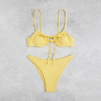 Damen Push-Up Bikini mit verstellbaren Trägern und raffinierten Schnürdetails R&B