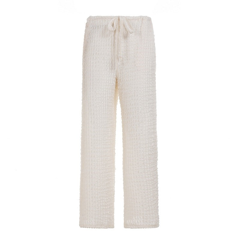 Damen Wickelhose mit elastischem Bund und strukturiertem GewR&Be R&B