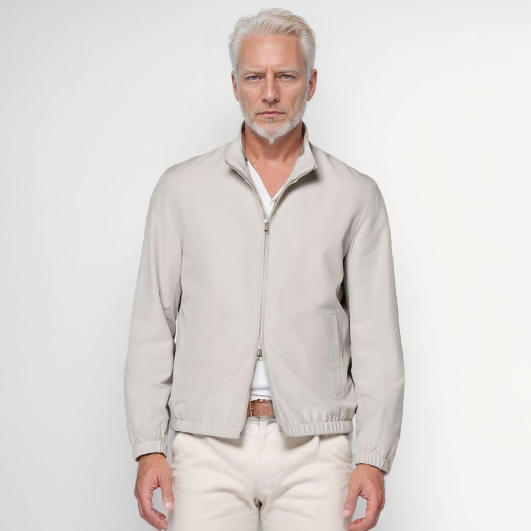 Herren elegante und funktionale Übergangsjacke mit hohem Kragen R&B
