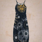 Damen entspanntes Jumpsuit mit grafischem Print und verstellbaren Trägern R&B