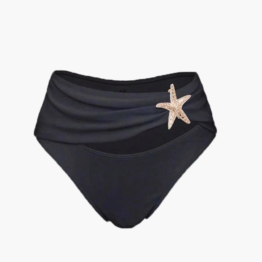 Damen Bikini-Set mit eleganter Wickelrock-Optik und modischem Stern-Applikation R&B