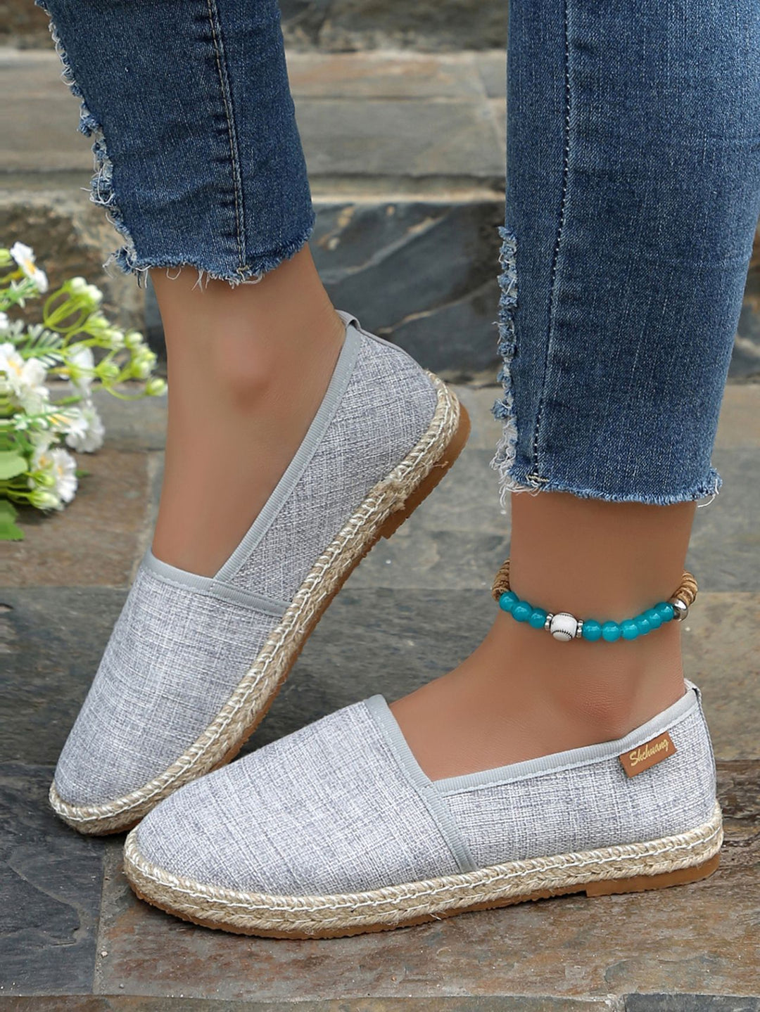 Damen Espadrilles mit elastischem Obermaterial und komfortabler Sohle R&B