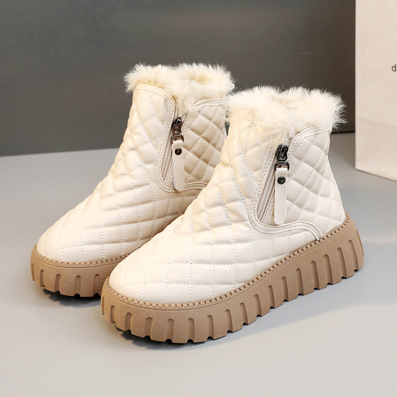 Damen Gefütterte Komfort-Stiefeletten mit wärmendem Fleecefutter und rutschfester Sohle R&B