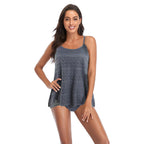 Damen elegantes Strandtop mit modischem Lochmuster R&B