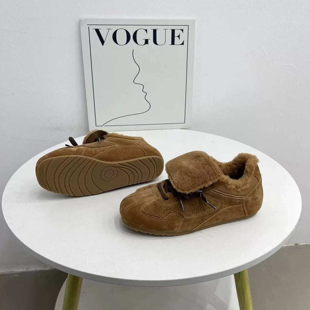 Damen Sportliche Fleece-Sneaker mit weichem Innenfutter und rutschfester Sohle R&B