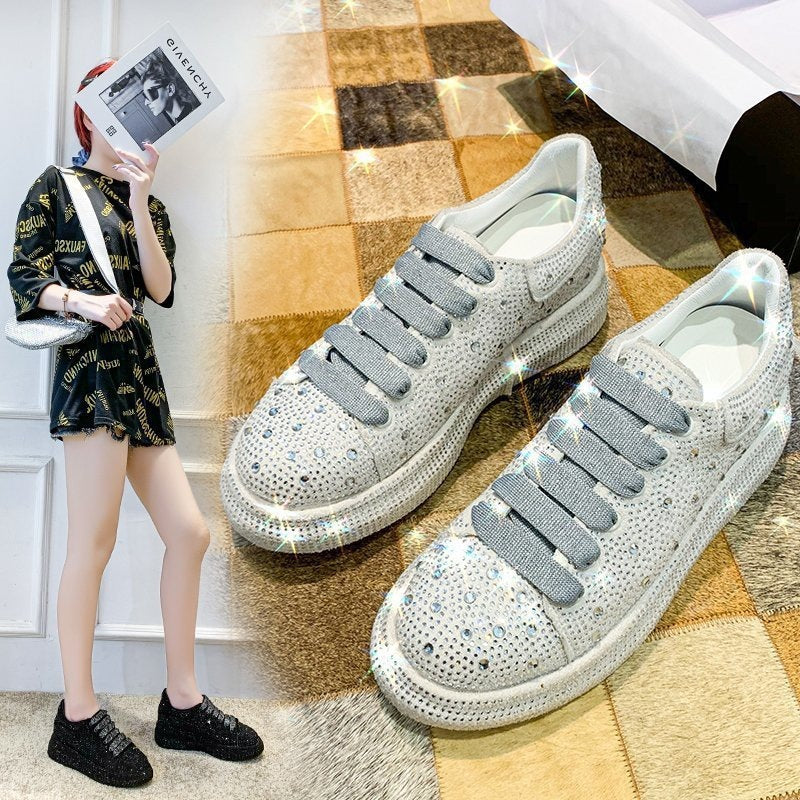 Damen Strass Verzierter Sneaker R&B