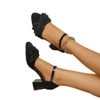 Damen Pumps mit floralem Dekor und komfortablem Blockabsatz R&B