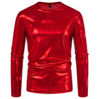 Damen Glänzendes Langarmshirt aus hochwertigem Material