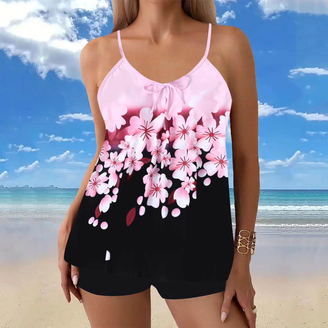 Damen lässiger Strandtop mit Shorts R&B