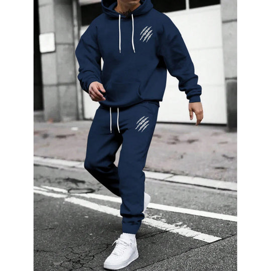 Herren Trainingsanzug mit modernem Grafikdesign und praktischen Taschen R&B