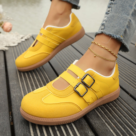 Damen Komfortable Sneakers mit doppeltem Klettverschluss R&B