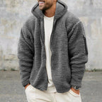 Herren Bequeme Fleecejacke mit hohem Kragen und praktischen Taschen R&B