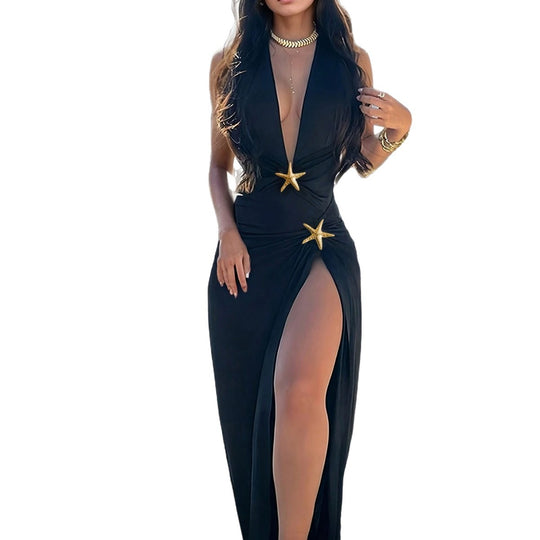 Damen eleganter einteiliger Badeanzug mit schickem Rock R&B
