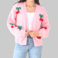Damen Verspielter Strick-Cardigan mit dekorativen Details