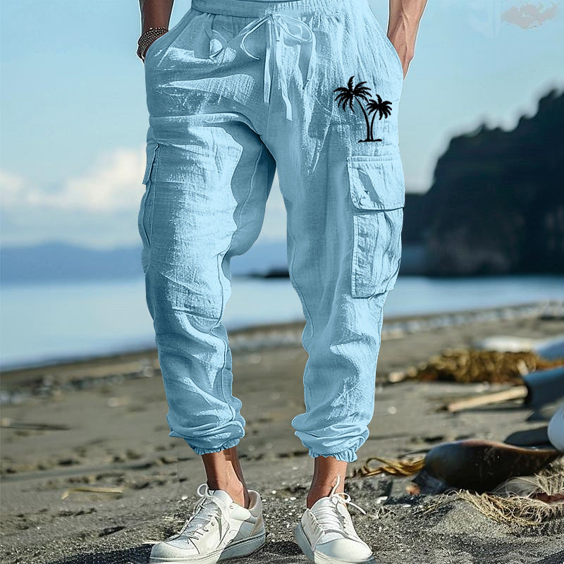Herren Cargohose mit seitlichen Taschen und verstellbarem Bund R&B