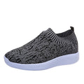 Damen Slip-On Sportschuhe mit atmungsaktiver Strick-Oberfläche und rutschfester Sohle R&B
