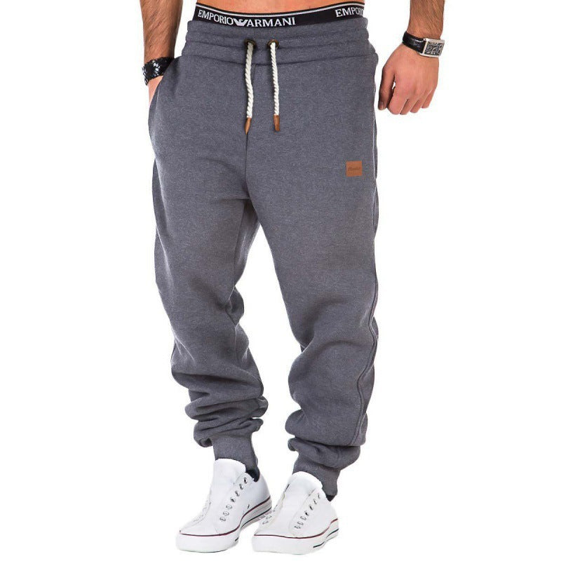 Herren Bequeme Freizeithose im Joggingstil mit Kordelzug und elastischem Bund R&B