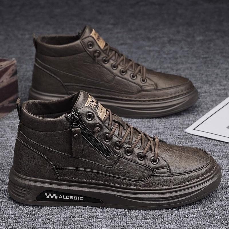 Herren modische High-Top Sneakers mit praktischer seitlicher Reißverschlussöffnung und Hochleistungssohle R&B