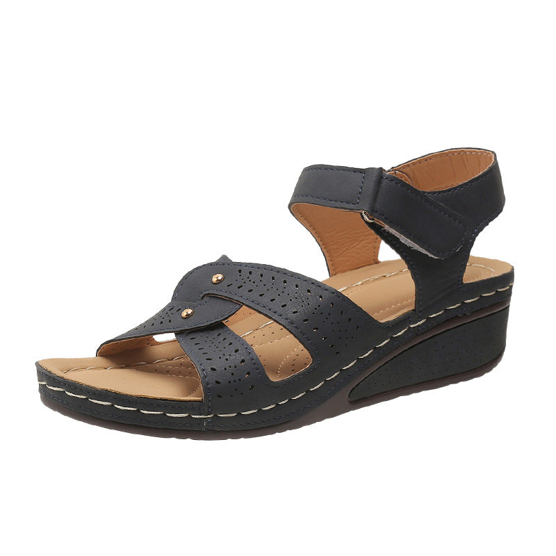 Damen Komfortable und elegante Keil-Sandalen R&B