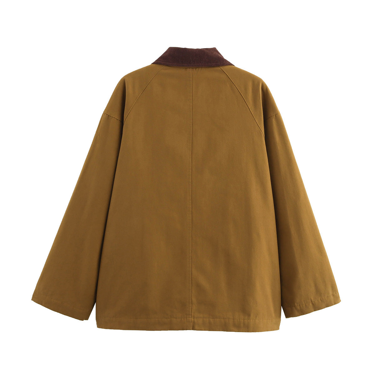 Damen lässige Utility-Jacke mit funktionalen Taschen und praktischer Knopfverschluss R&B