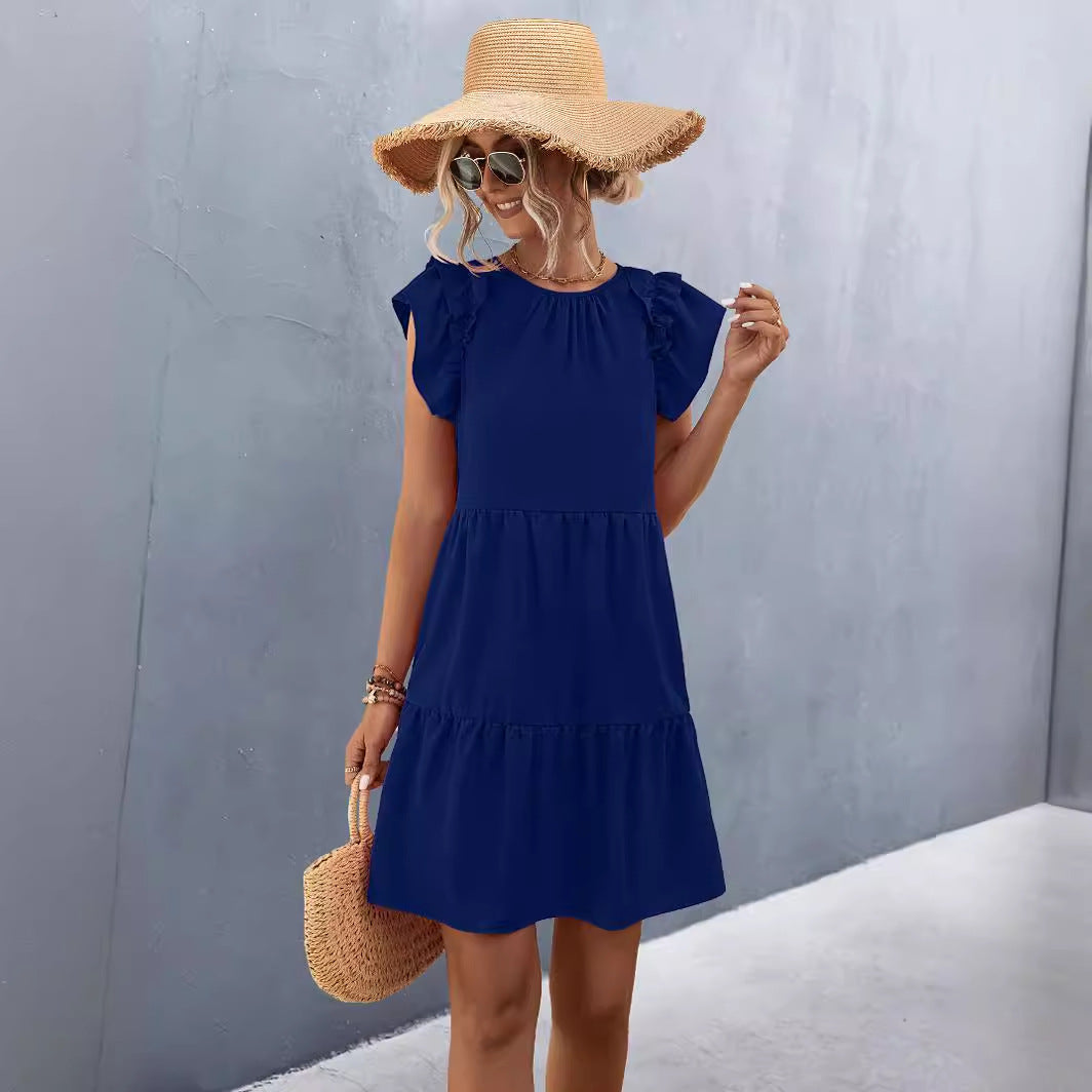 Damen Sommerkleid mit Rüschen R&B