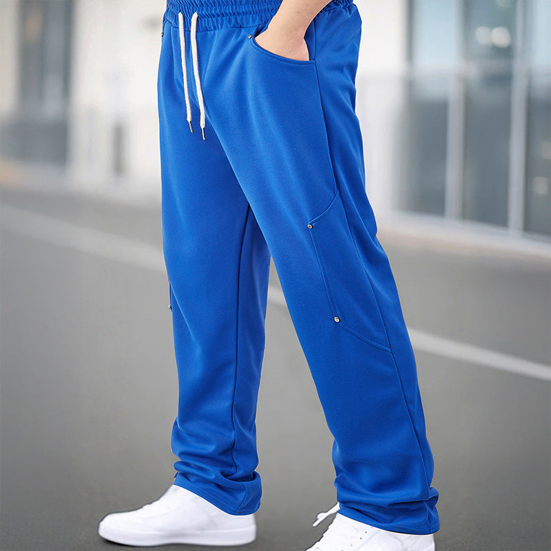 Herren Sportliche Jogginghose mit atmungsaktiven Mesh-Einsätzen und elastischem Bund R&B