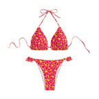 Damen Triangel-Bikini mit verstellbaren Trägern und Rüschendetails R&B