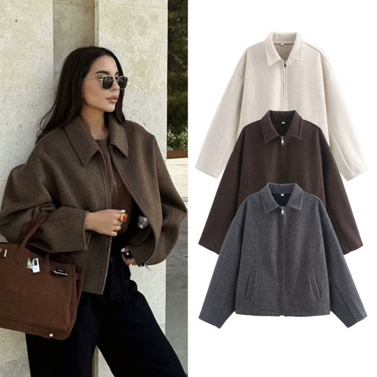 Damen lässige Steppjacke mit praktischen Taschen und elegantem Schnitt R&B