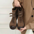 Damen Stiefel mit stylischen Schnallen und robustem Profil R&B