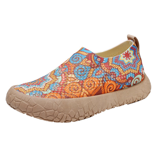 Damen Komfortable Slip-On Freizeitschuhe mit floralem Muster R&B