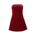 Damen Bandeau Minikleid mit Faltenwurf und elegantem Schnitt R&B