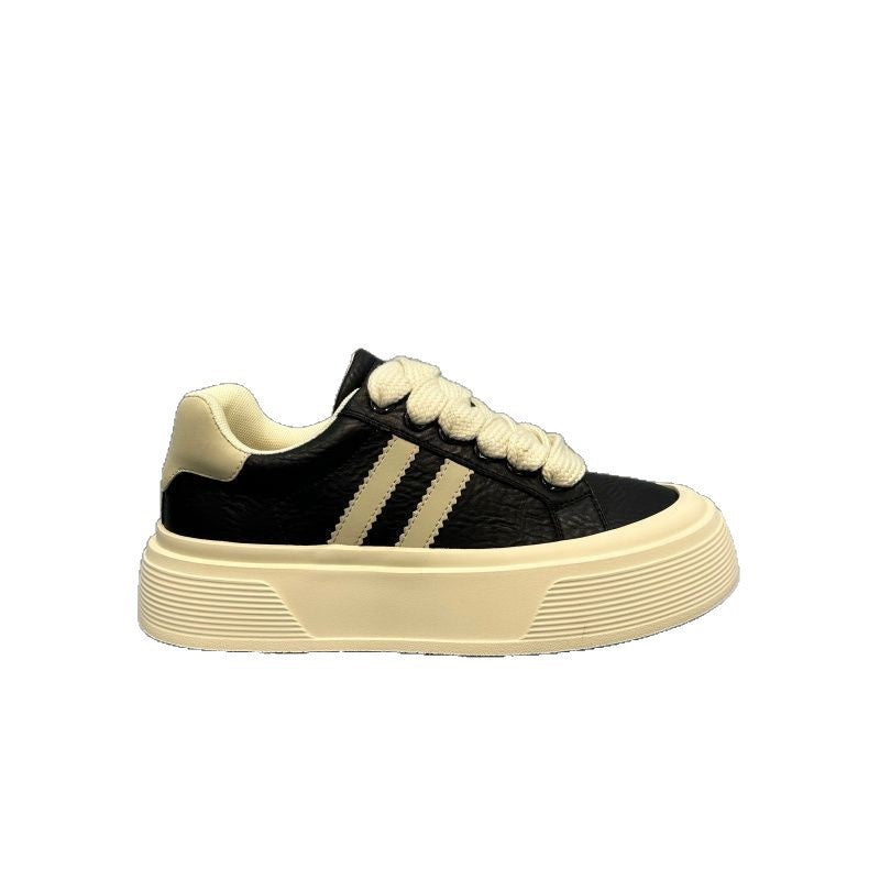 Damen Sneakers mit hohem Plateau und weicher Obermaterialkombination R&B
