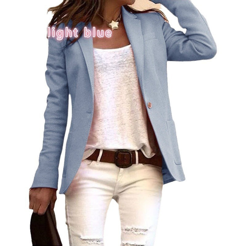 Damen taillierter Blazer mit elegantem Revers R&B