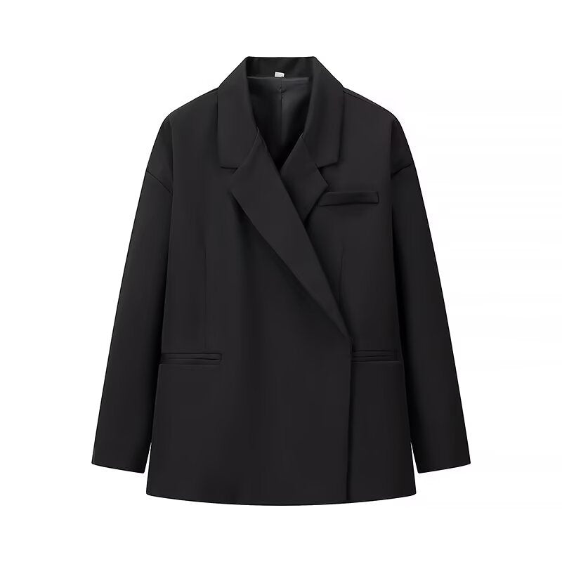 Damen elegante Oversize-Jacke mit schickem Revers R&B