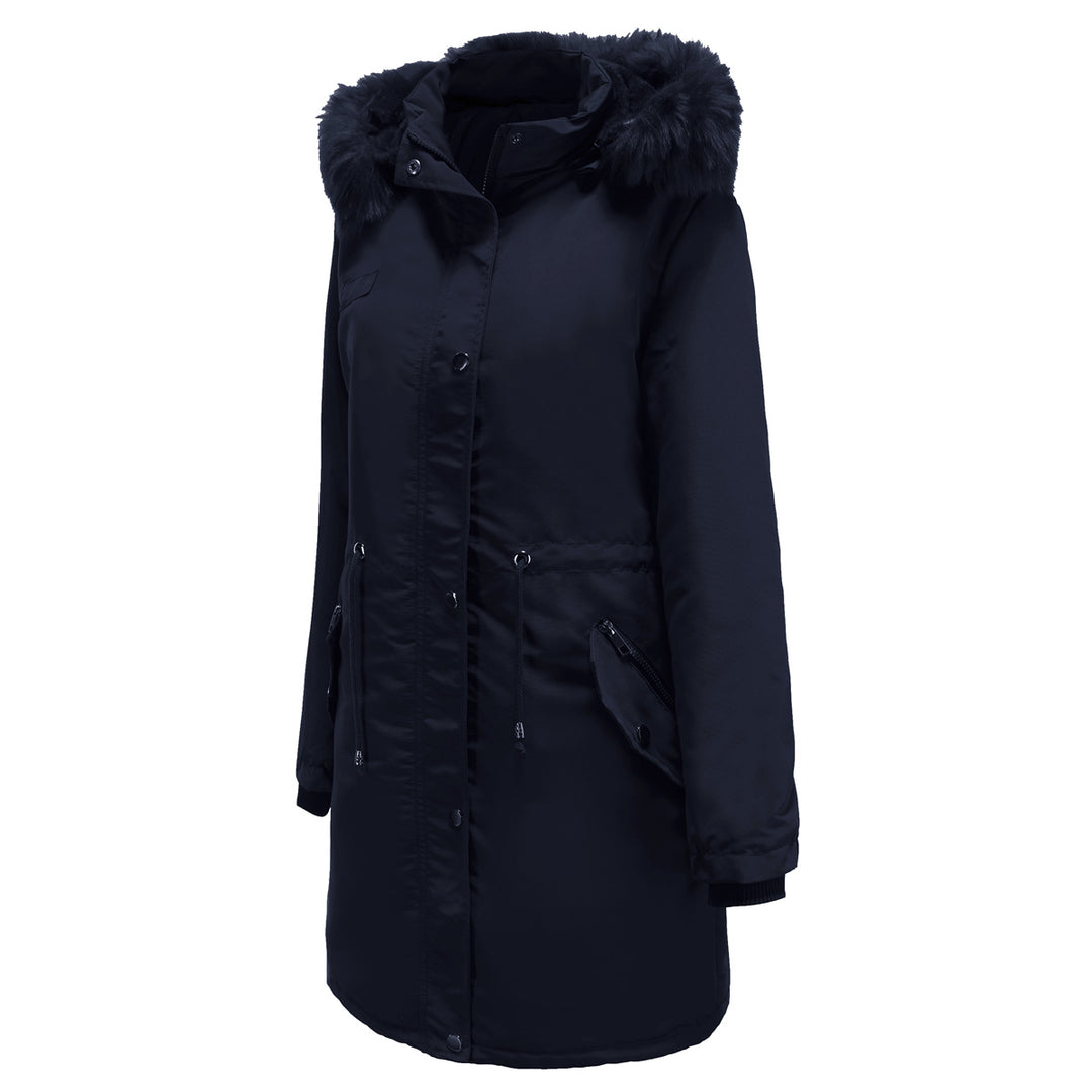 Damen Parkajacke mit abnehmbarem Kunstfellkragen und seitlichen Reißverschlusstaschen R&B