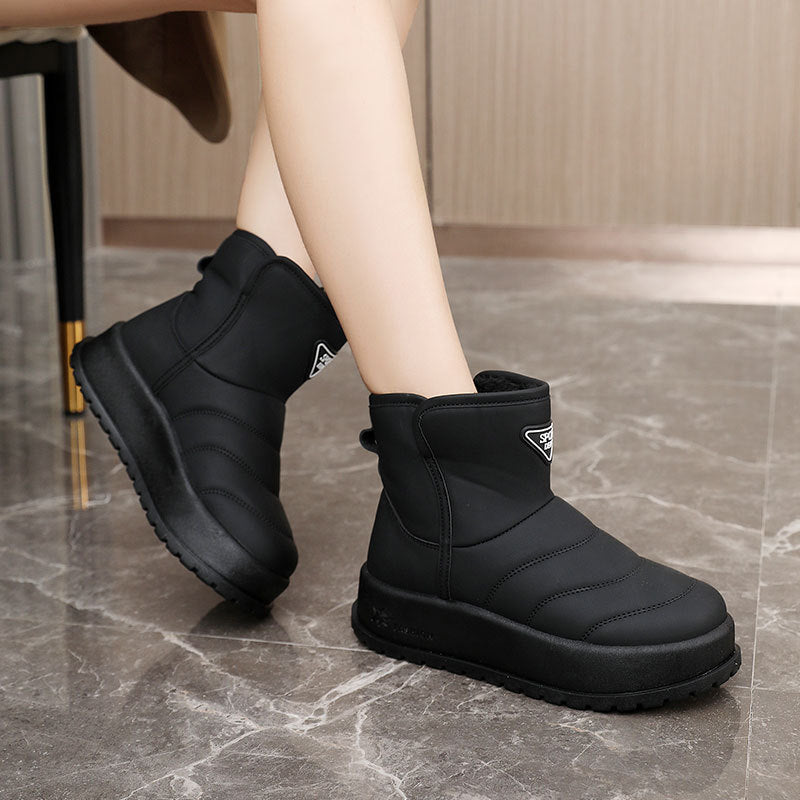 Damen warme Winterstiefel mit kuscheligem Innenfutter und robustem Profil R&B