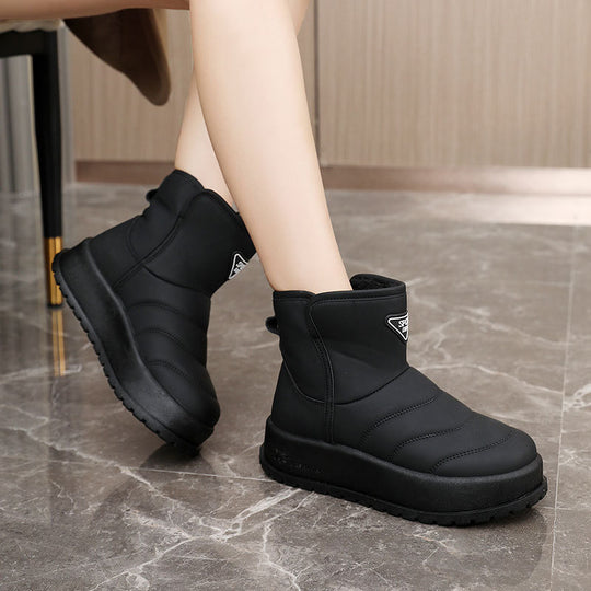 Damen warme Winterstiefel mit kuscheligem Innenfutter und robustem Profil R&B