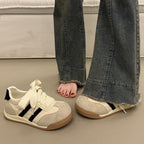 Damen Bequeme Sneakers mit elastischen Schnürsenkeln und dämpfender Sohle
