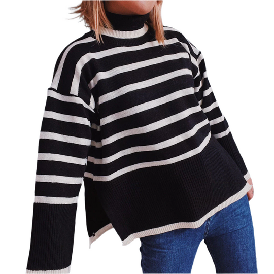 R&B | Gestreifter Strickpullover für Herbst & Winter