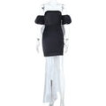 Damen Elegantes Off-Shoulder-Minikleid mit voluminösen Rüschendetails R&B
