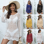 Damen transparenter gehäkelter Strandüberwurf R&B