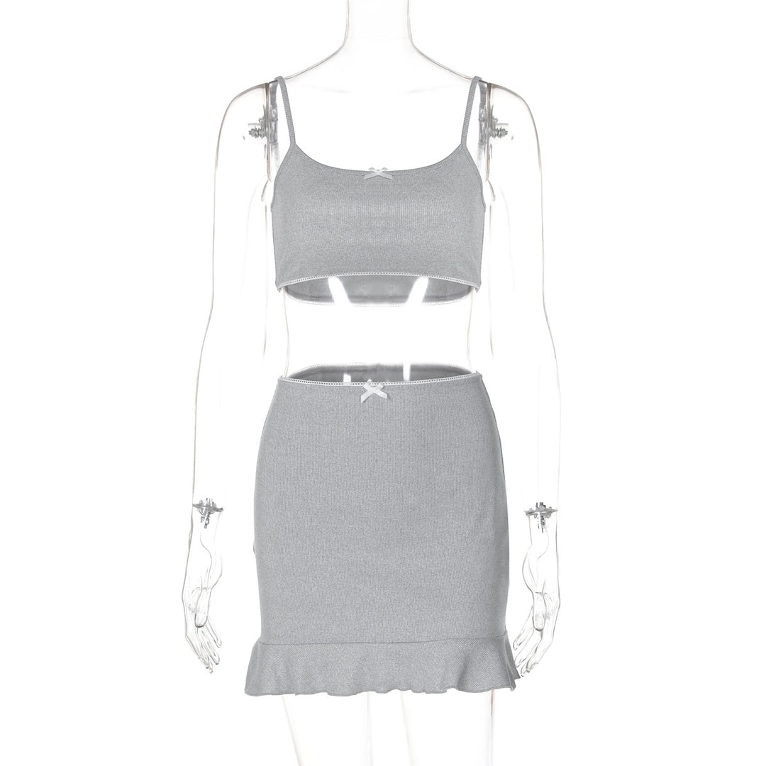 Damen Zweiteiliges Set mit Rüschendetails R&B