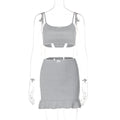 Damen Zweiteiliges Set mit Rüschendetails R&B