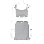 Damen Zweiteiliges Set mit Rüschendetails R&B