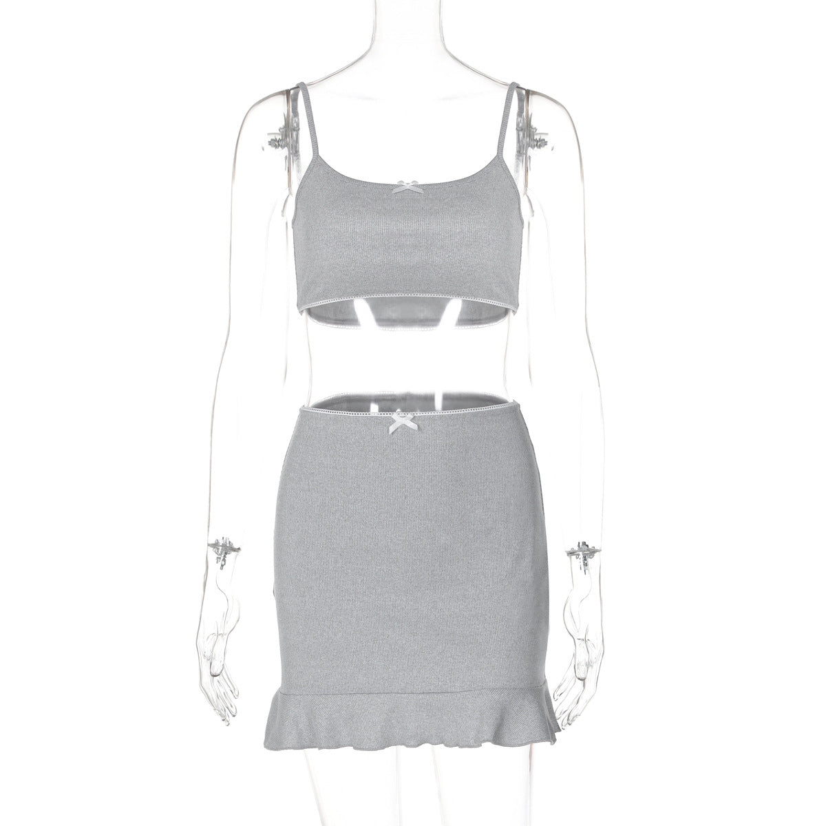 Damen Zweiteiliges Set mit Rüschendetails R&B
