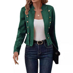 Damen modische Blazerjacke mit eleganten Knopfdetails R&B